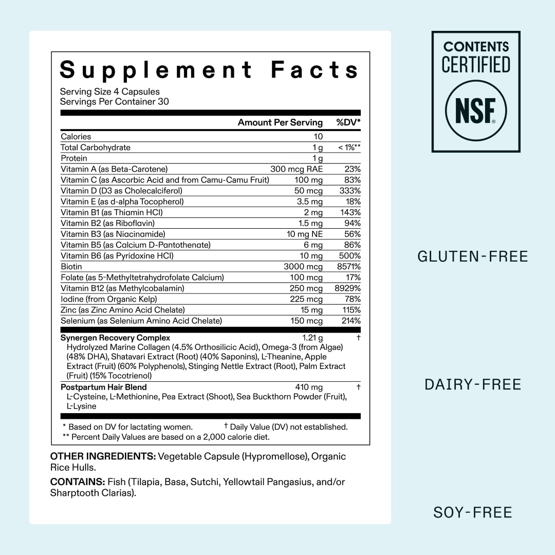 Nutrafol Postpartum supplement and serum dual-action set for new moms