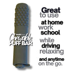 Health Chews aromatherapy inhaler lifestyle view held between fingers to demonstrate hand-to-mouth habit replacement.
