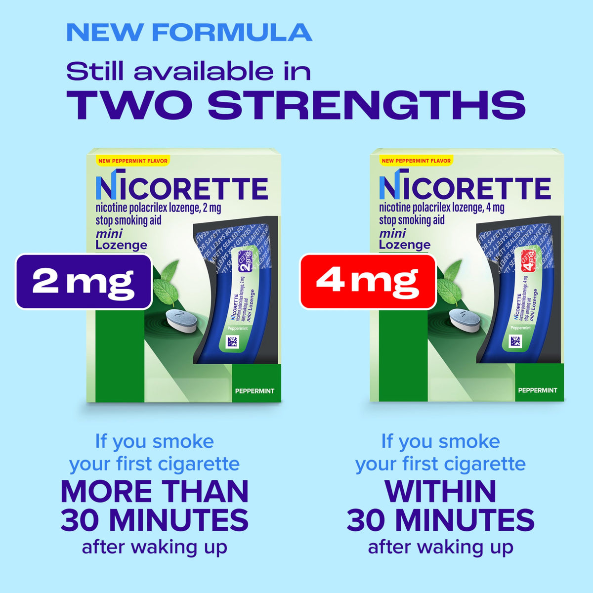 Nicorette 4 mg mini lozenges 101 count full package contents layout