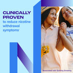 Back label of Nicorette 2 milligram stop smoking aid displaying ingredients list