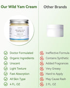 Hypoallergenic wild yam root extract skin nourishment cream product packaging.