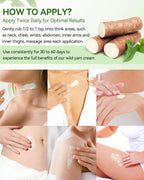 Authentic USA imported Zuzuxia women wellness wild yam balm on flat lay background.