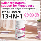 Nutritional facts panel of Negima women's probiotic showing 120 billion CFUs potency.