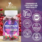 Nature's Nutrition 3 Billion CFU women's probiotic gummies side label ingredients