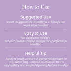 NewLife Naturals estrogen free intimate moisturizer package detailing vaginal and rectal application directions