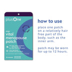 Side view of the plusOne vital non hormonal menopause relief box showing morning and evening portions