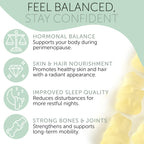 Terramed Just Think Comfort perimenopause dietary supplement for women illustrating menstrual cycle regulation support