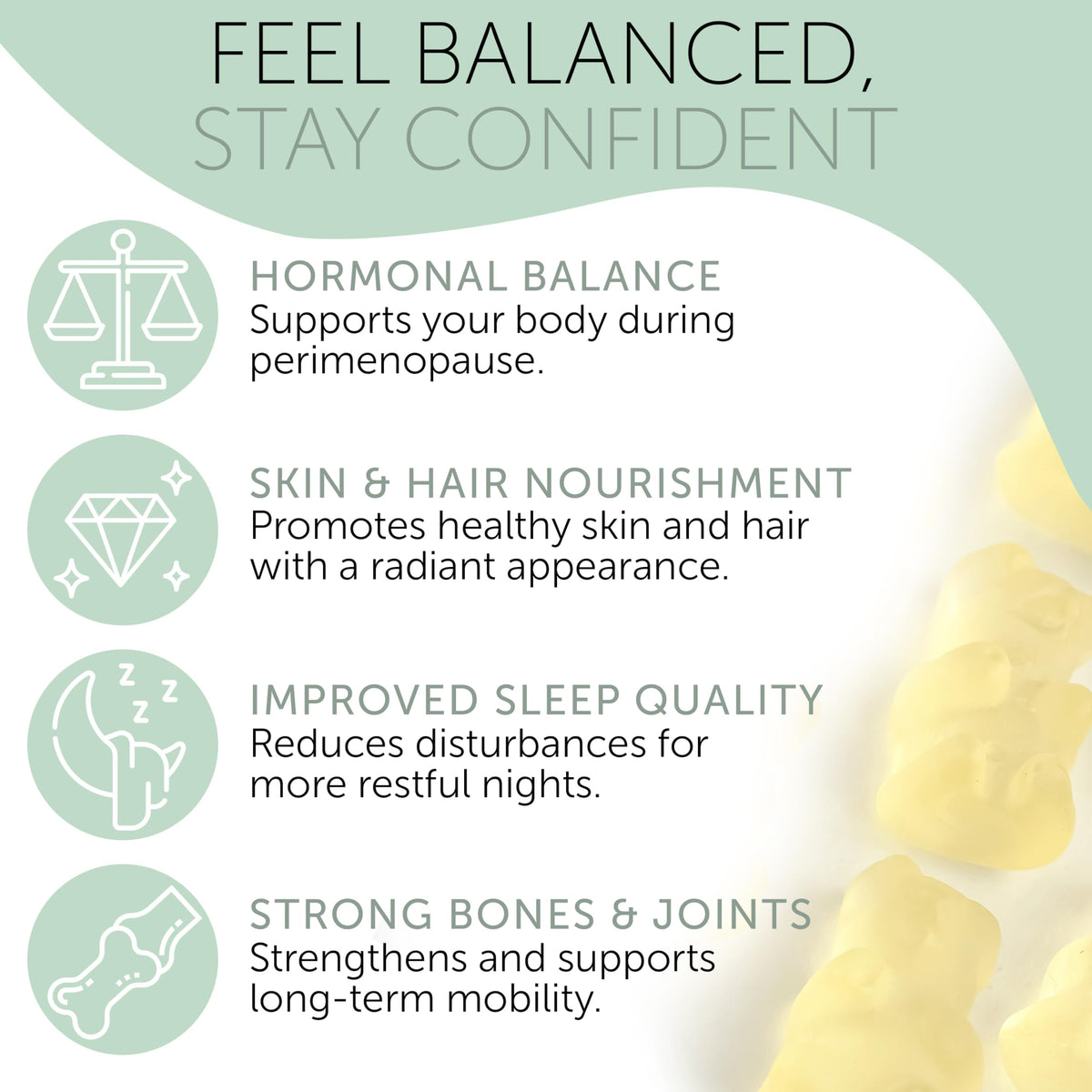 Terramed Just Think Comfort perimenopause dietary supplement for women illustrating menstrual cycle regulation support