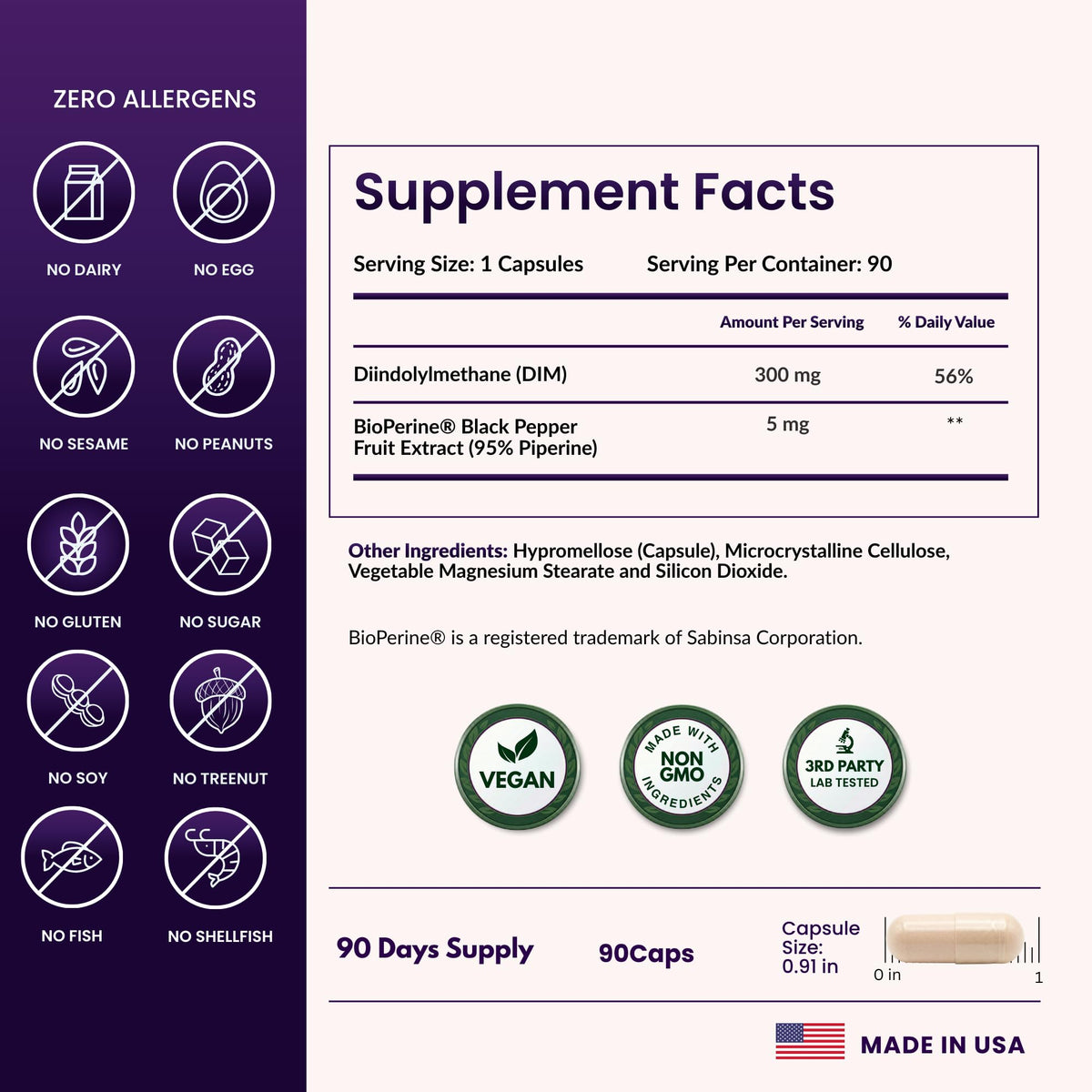 ForestLeaf hormone balance capsule premium health supplement bottle details for men and women