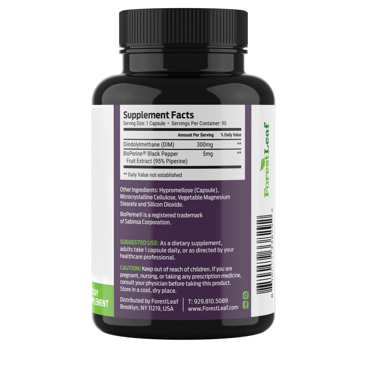 ForestLeaf authentic imported wellness supplement container from the United States