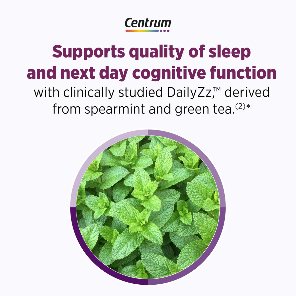 Supplement facts label for Centrum menopause tablets