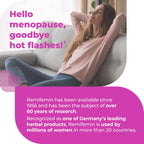 Remifemin black cohosh root extract tablets for women in perimenopause stage.