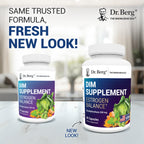 Dr. Berg DIM supplement bottle showing the supplement facts and nutritional information.