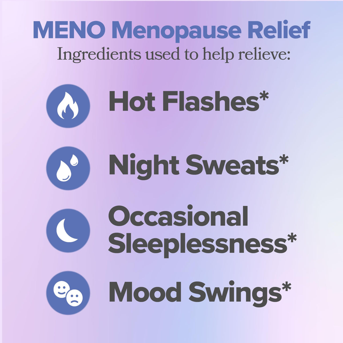 O Positiv MENO hormone free capsules supplement ingredients list view