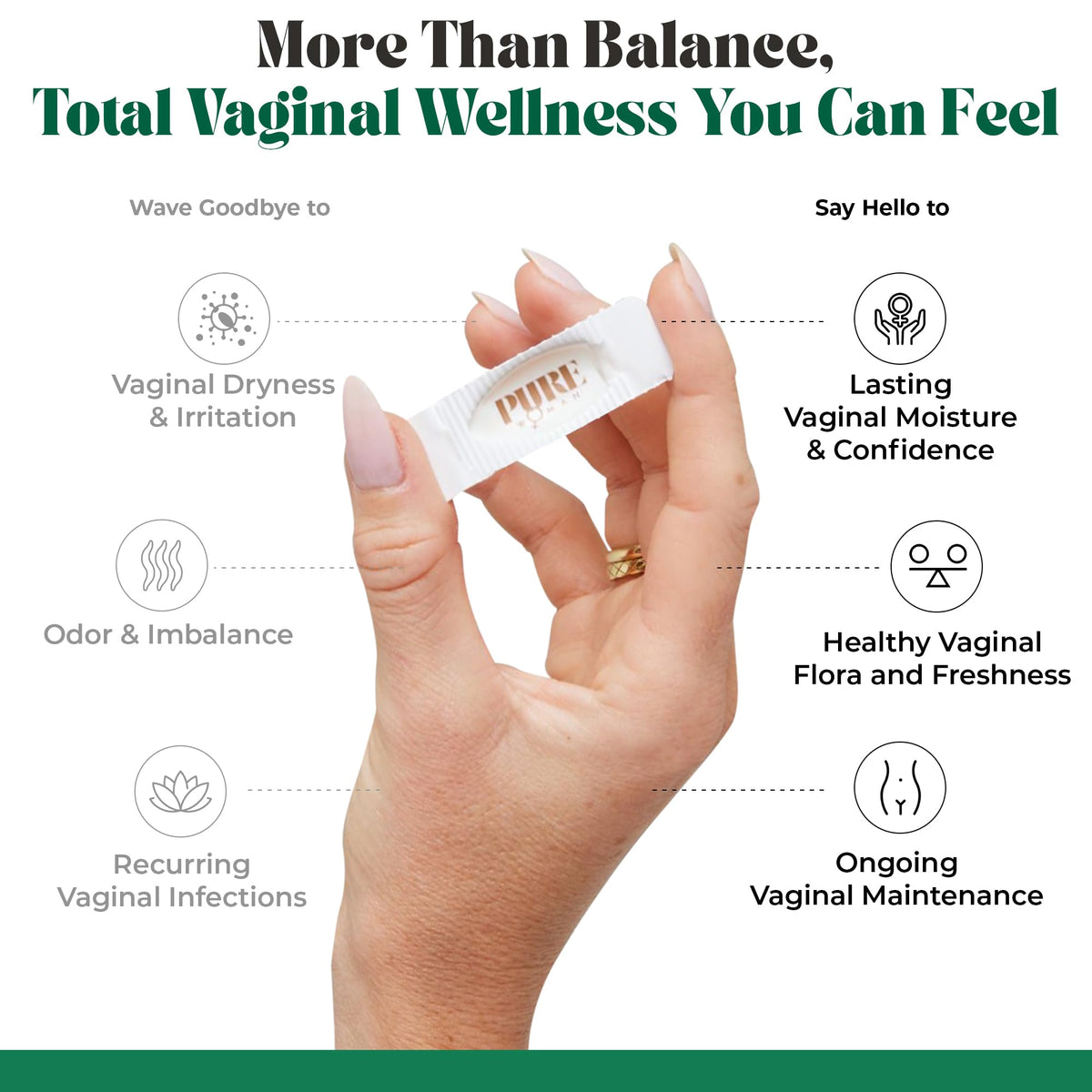 Pure Flora vaginal suppository box 10 count detail