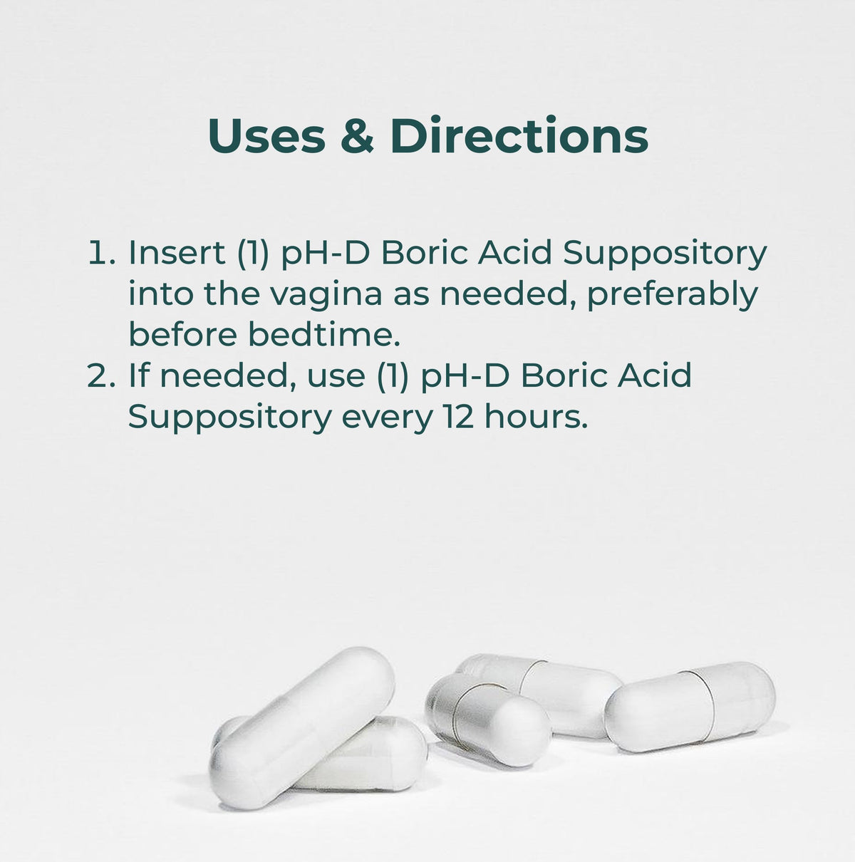 Full contents layout of the authentic USA imported pH-D Boric Acid Starter Bundle for intimate health.