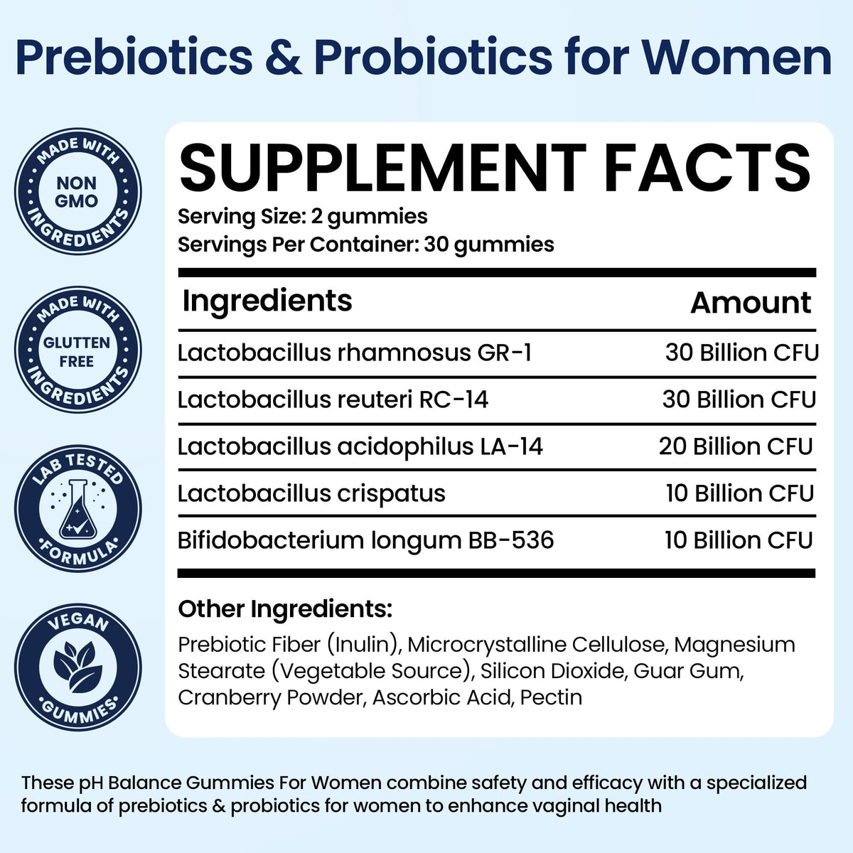 Terramed probiotic pineapple gummies supplement facts label