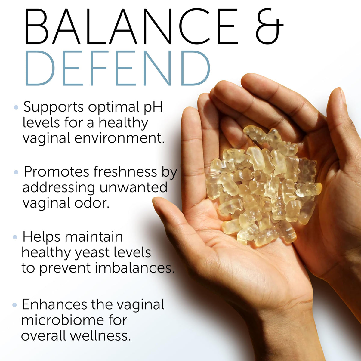 Educational graphic showing probiotic benefits for women