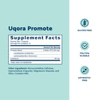 Uqora Promote vaginal probiotic capsules ingredient label closeup