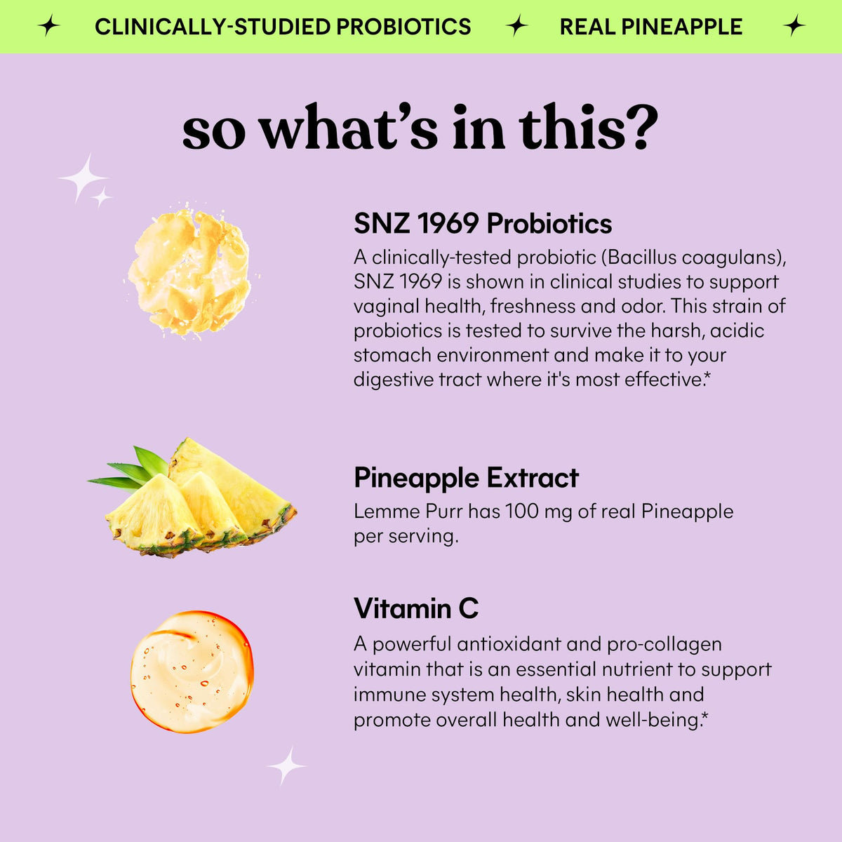 Back of Lemme Purr bottle with supplement facts