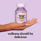 Lemme Purr bottle packaging for feminine wellness