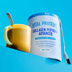 Vital Proteins Collagen Peptides supplement facts and clean ingredients list on back packaging