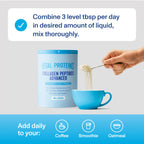 Vital Proteins bovine collagen peptides container showcasing hyaluronic acid and vitamin C callouts