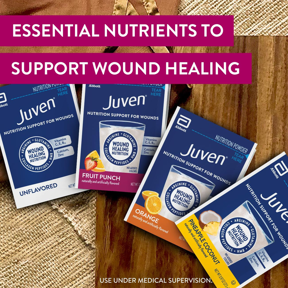 Juven collagen peptides and amino acids supplement box details