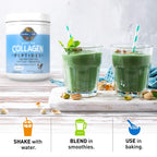 Back label of Garden of Life Grass Fed Collagen Peptides detailing clean ingredients list
