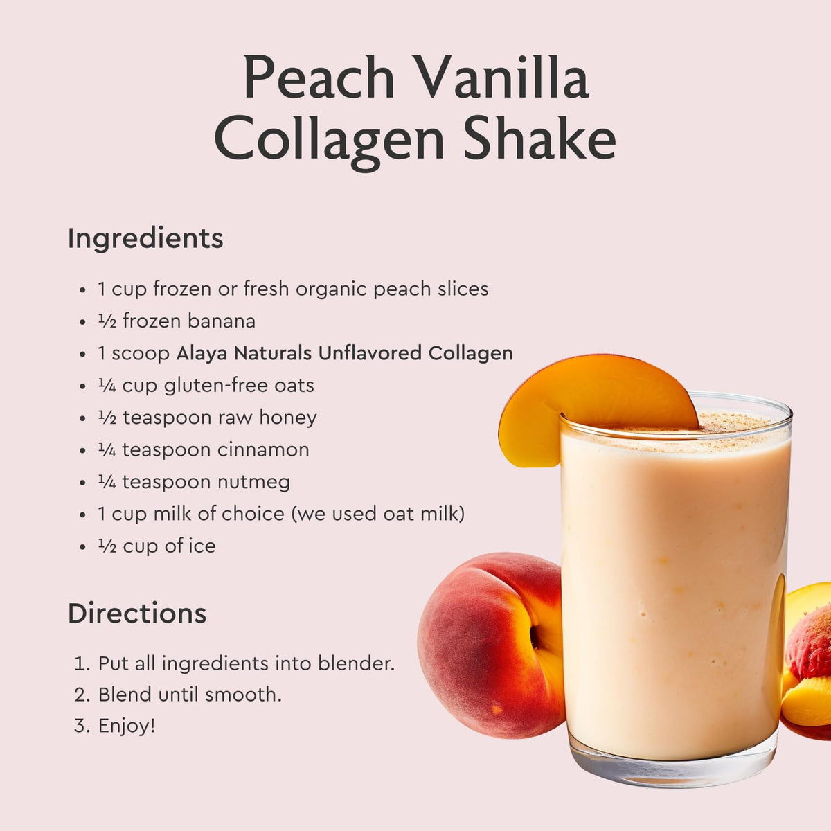Alaya Multi Collagen Peptides blend featuring grass fed bovine and wild caught fish ingredients
