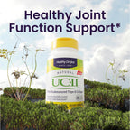 Close up of Healthy Origins UC-II collagen supplement packaging