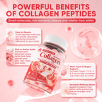 LILICARE multi collagen dietary supplement bottle demonstrating the 5 in 1 collagen matrix types.