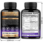 Dlnia Nutriharmony Biotin Collagen Hyaluronic Acid 120 Capsules supplement facts label
