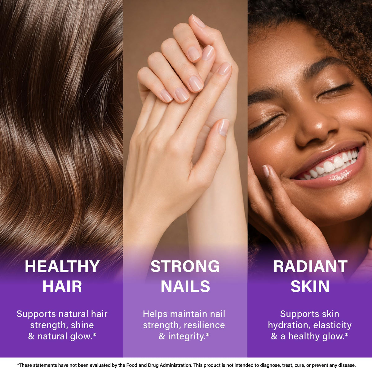 Dlnia Nutriharmony Biotin Collagen Hyaluronic Acid 120 Capsules ingredient breakdown