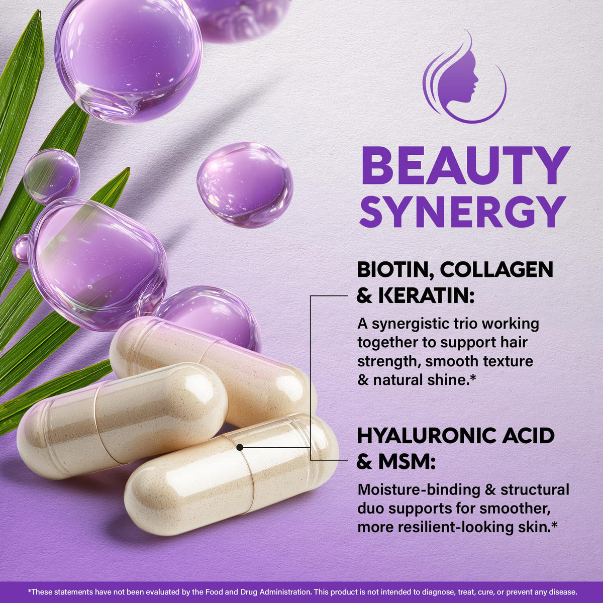 Dlnia Nutriharmony Biotin Collagen Hyaluronic Acid 120 Capsules daily wellness