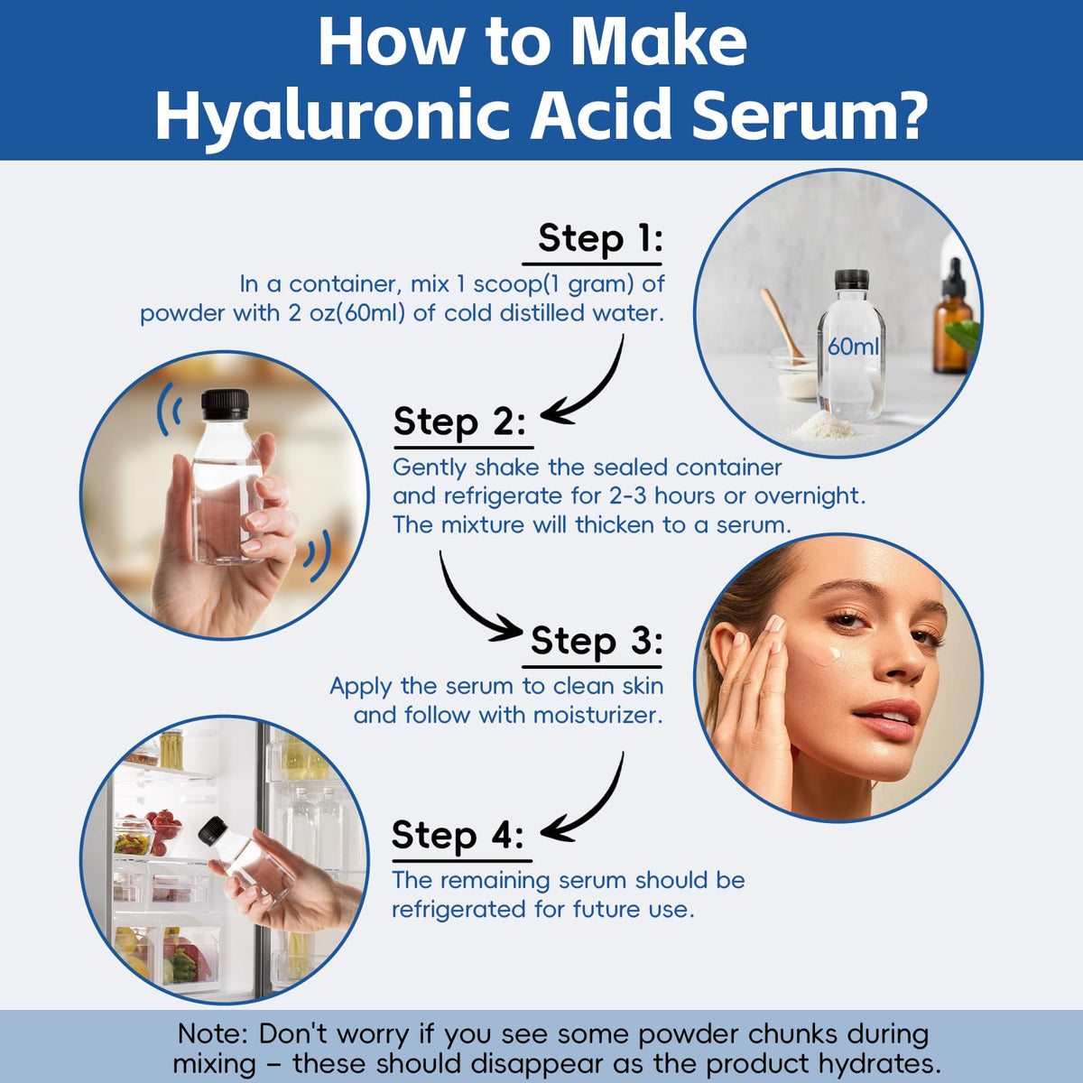 Bifrrutant Arofum Hyaluronic Acid Powder texture and fine grain closeup