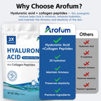 Bifrrutant Arofum Hyaluronic Acid Powder retail packaging and scoop