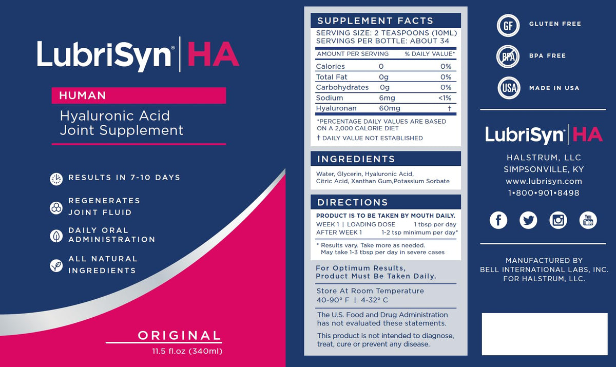 Lubrisyn Liquid Hyaluronic Acid Original Unflavored bottle
