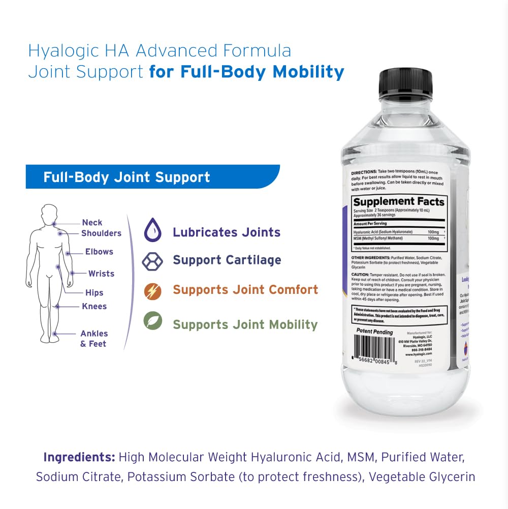 Hyalogic Vegan Hydration Formula Liquid Supplement Bottle