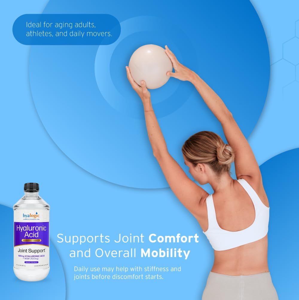 Hyalogic Hyaluronic Acid MSM Liquid Supplement Label
