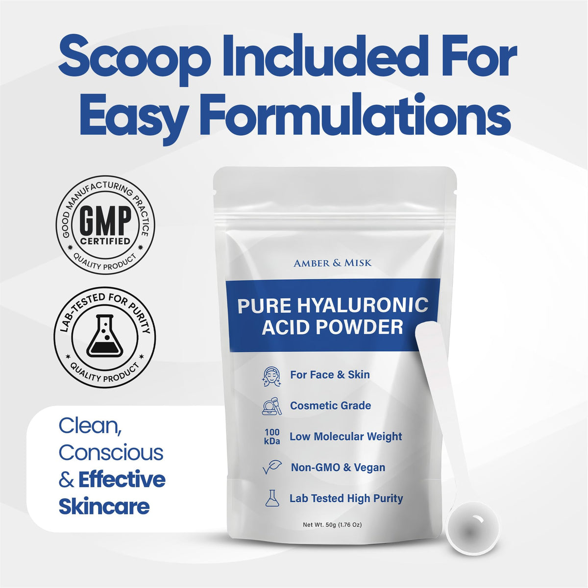 Amber And Misk Pure Hyaluronic Acid Powder Texture