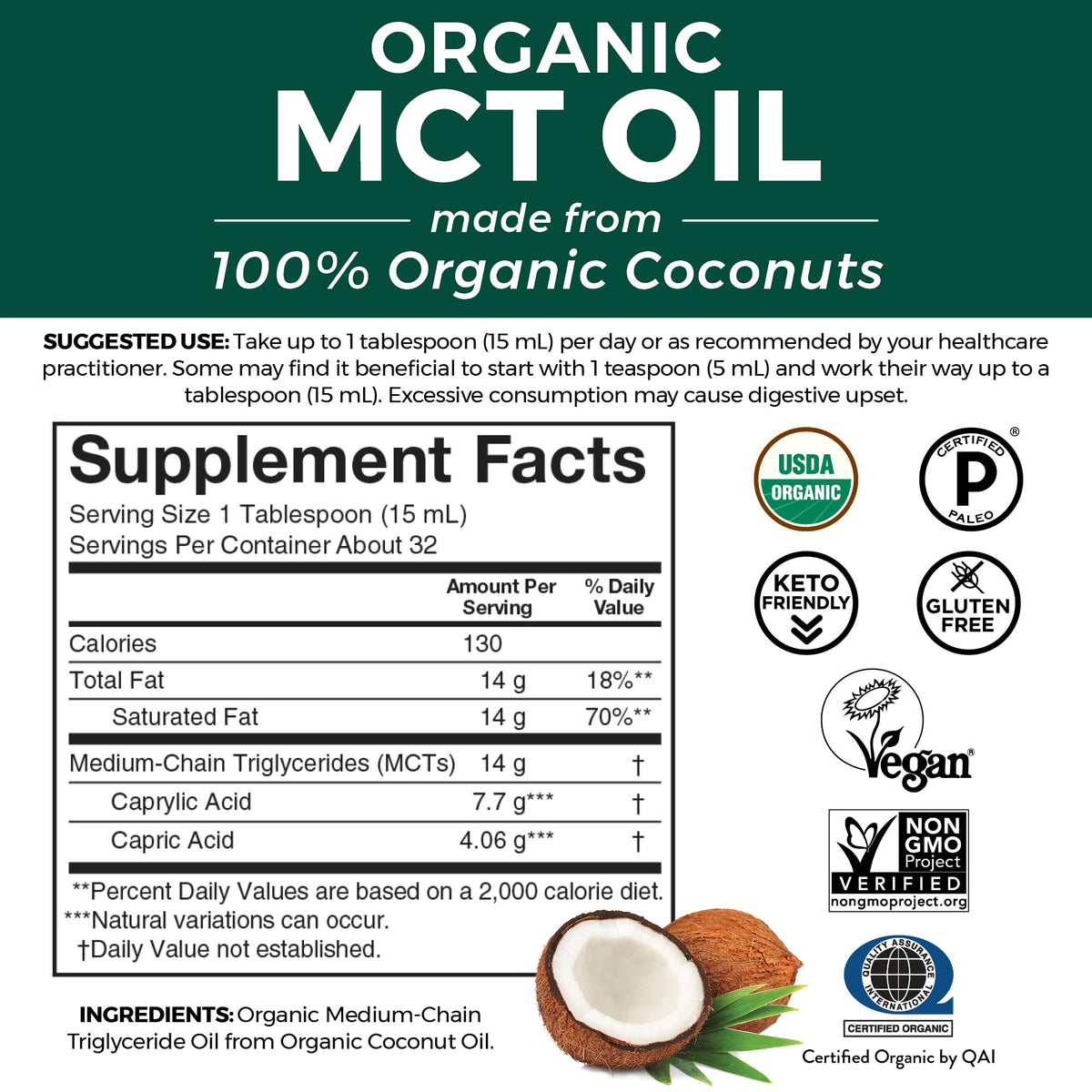 Paleo and keto certified organic wellness oil for clean metabolic energy