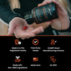 Liquid softgels of SmarterVitamins advanced nootropic stack displayed next to the product packaging