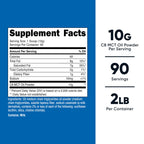 Nutricost caprylic acid nutritional supplement unflavored powder texture close up