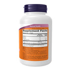 Side view of NOW Foods Caprylic Acid showing supplement facts and medium chain triglyceride ingredients.