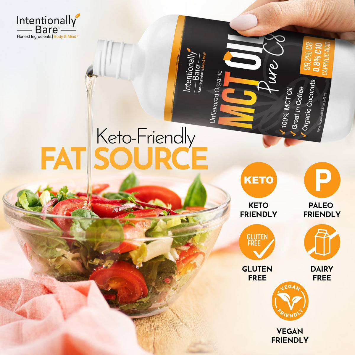 USA imported organic coconut oil clean energy source for brain