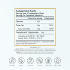 VTC 100 Percent Pure C8 MCT Oil bottle side label