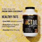 Supplement facts label of Intentionally Bare 1000 Milligram MCT oil capsules.