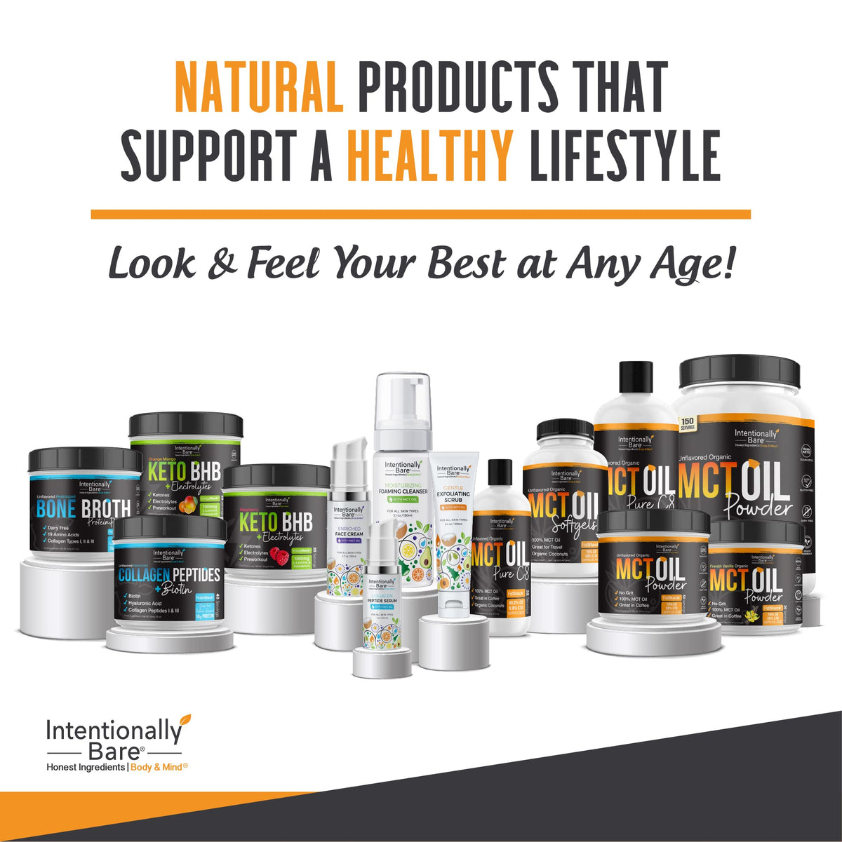 USA imported Intentionally Bare medium chain triglyceride capsules for paleo lifestyle.