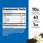Nutricost C8 MCT powder vanilla nutrition facts label